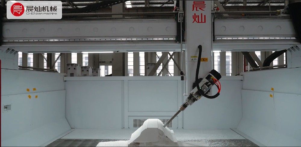 晨燦機械SF4030Q-4S整體視頻展示，加工泡沫樣件